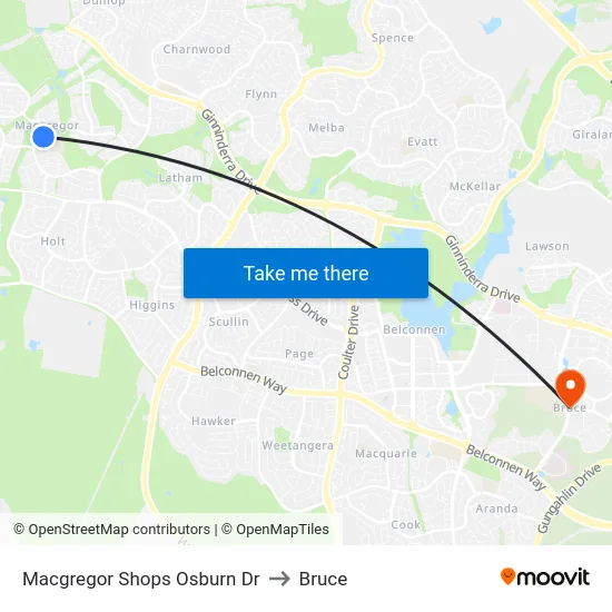 Macgregor Shops Osburn Dr to Bruce map