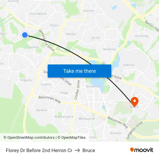 Florey Dr Before 2nd Herron Cr to Bruce map