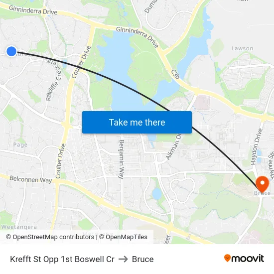 Krefft St Opp 1st Boswell Cr to Bruce map