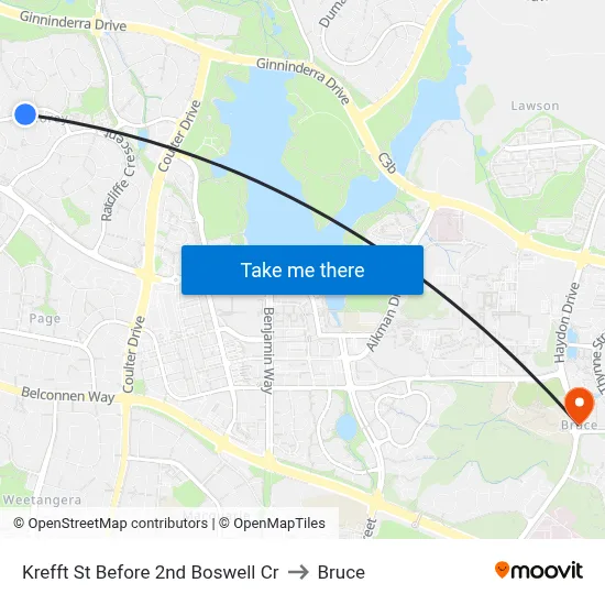 Krefft St Before 2nd Boswell Cr to Bruce map