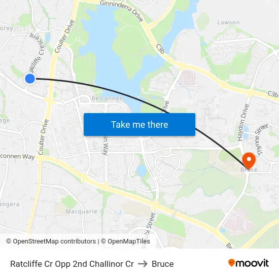 Ratcliffe Cr Opp 2nd Challinor Cr to Bruce map