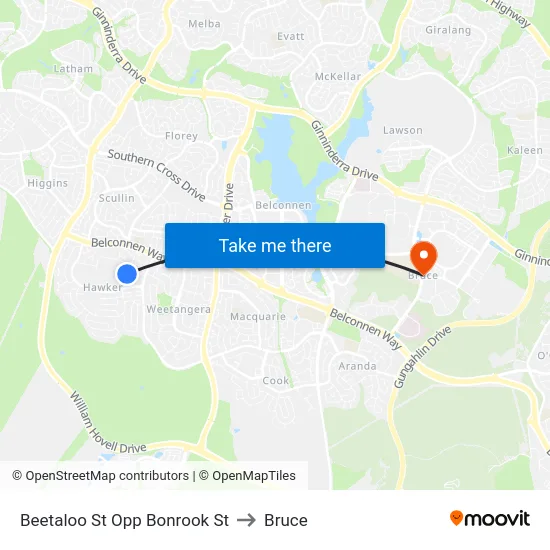 Beetaloo St Opp Bonrook St to Bruce map