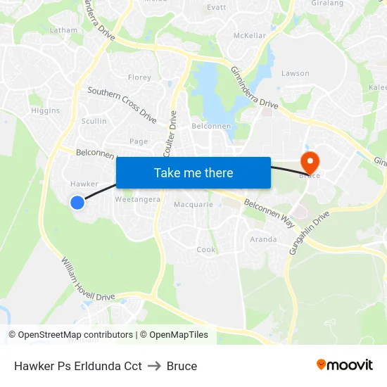 Hawker Ps Erldunda Cct to Bruce map
