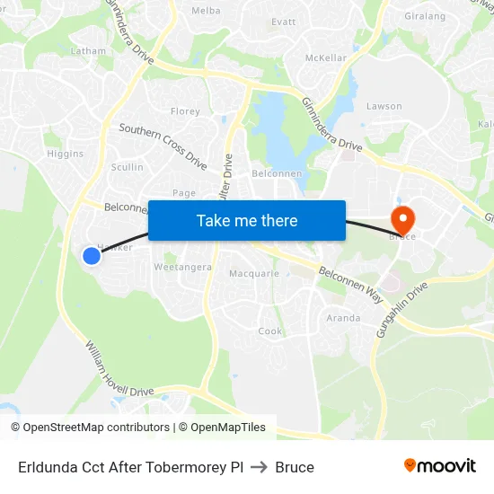 Erldunda Cct After Tobermorey Pl to Bruce map