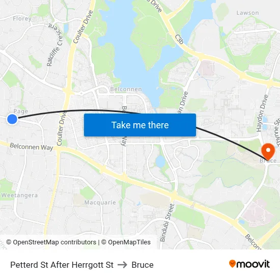 Petterd St After Herrgott St to Bruce map