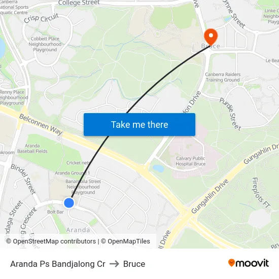 Aranda Ps Bandjalong Cr to Bruce map