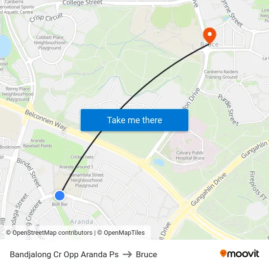 Bandjalong Cr Opp Aranda Ps to Bruce map