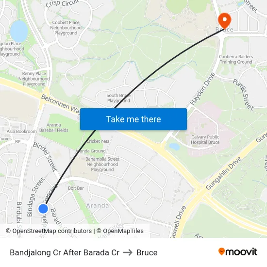 Bandjalong Cr After Barada Cr to Bruce map