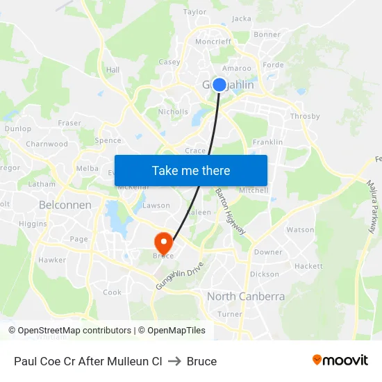 Paul Coe Cr After Mulleun Cl to Bruce map