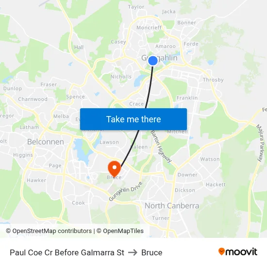 Paul Coe Cr Before Galmarra St to Bruce map