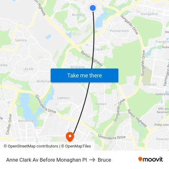 Anne Clark Av Before Monaghan Pl to Bruce map