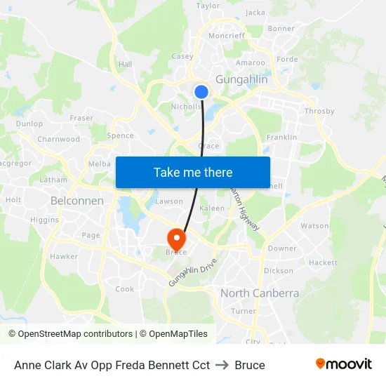 Anne Clark Av Opp Freda Bennett Cct to Bruce map