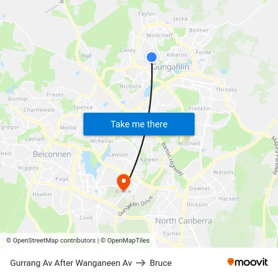 Gurrang Av After Wanganeen Av to Bruce map
