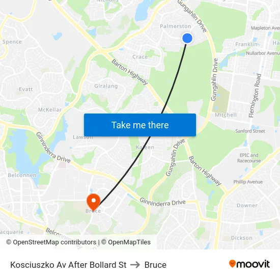 Kosciuszko Av After Bollard St to Bruce map