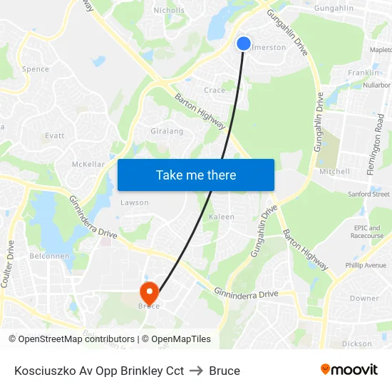 Kosciuszko Av Opp Brinkley Cct to Bruce map