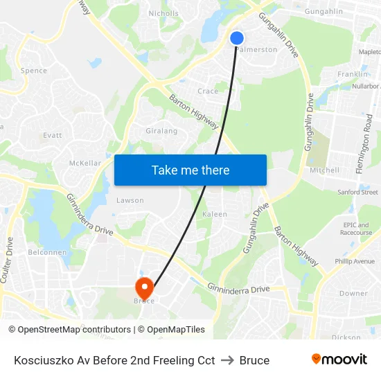 Kosciuszko Av Before 2nd Freeling Cct to Bruce map