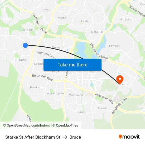 Starke St After Blackham St to Bruce map