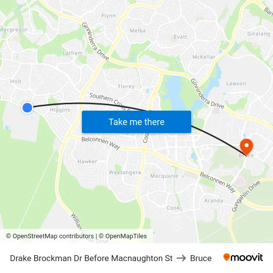 Drake Brockman Dr Before Macnaughton St to Bruce map