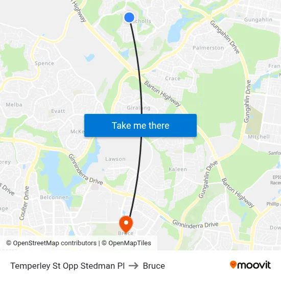 Temperley St Opp Stedman Pl to Bruce map