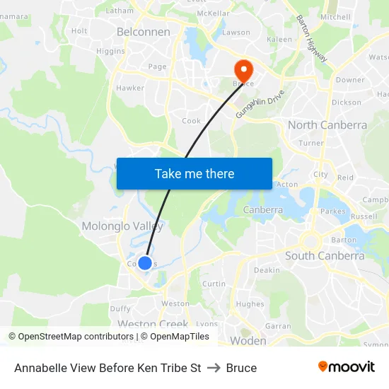 Annabelle View Before Ken Tribe St to Bruce map