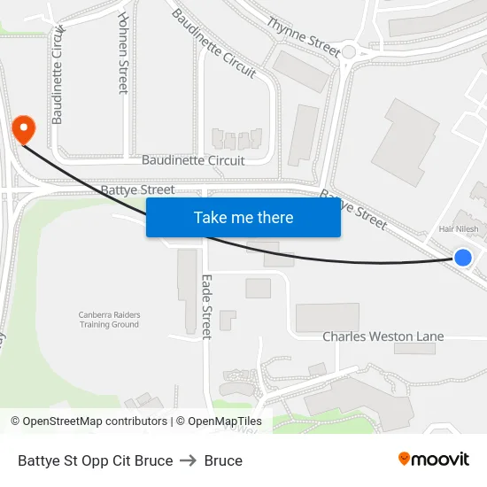 Battye St Opp Cit Bruce to Bruce map