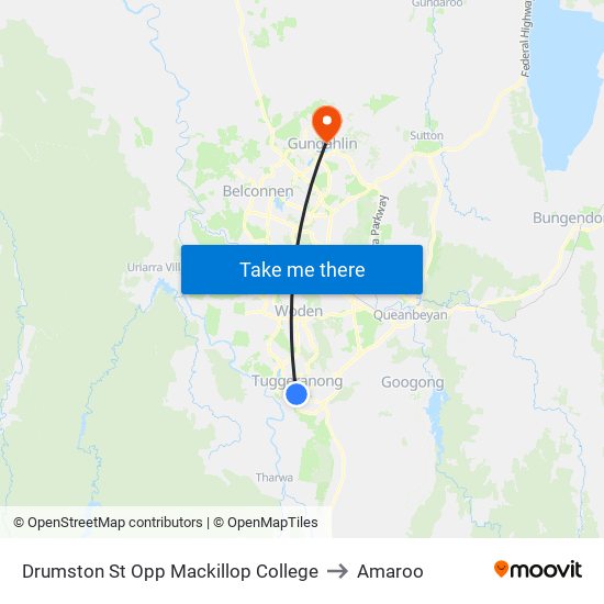 Drumston St Opp Mackillop College to Amaroo map