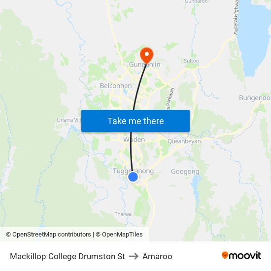 Mackillop College Drumston St to Amaroo map