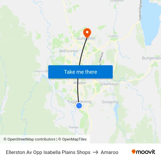 Ellerston Av Opp Isabella Plains Shops to Amaroo map