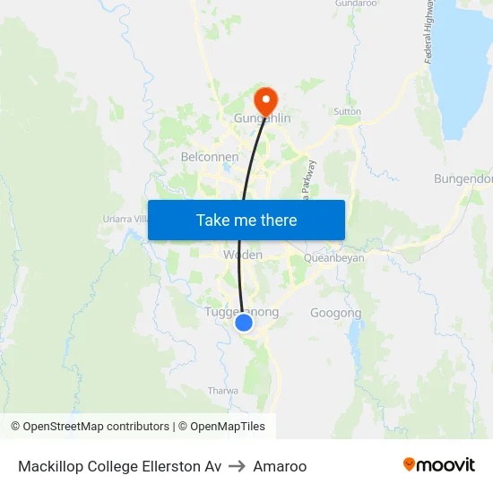 Mackillop College Ellerston Av to Amaroo map