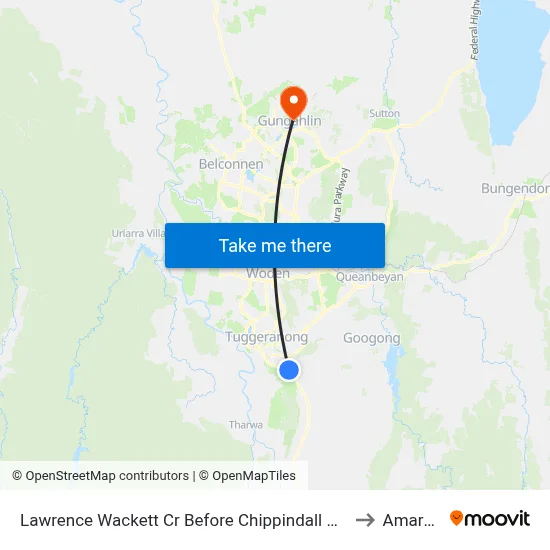 Lawrence Wackett Cr Before Chippindall Cct to Amaroo map