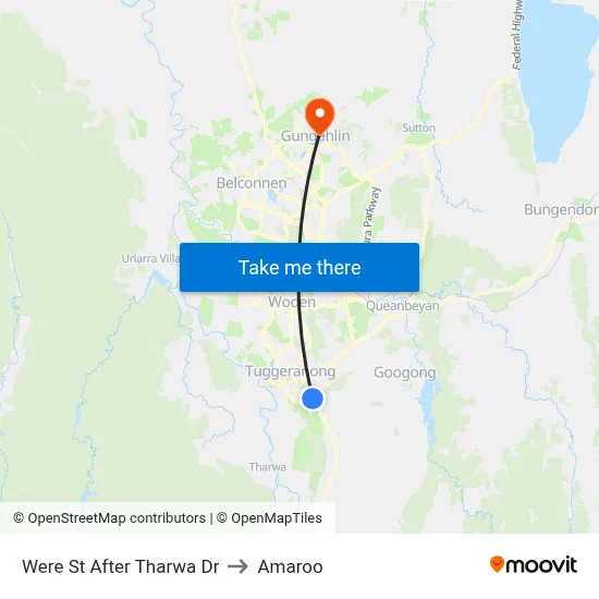 Were St After Tharwa Dr to Amaroo map