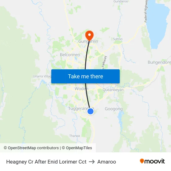 Heagney Cr After Enid Lorimer Cct to Amaroo map