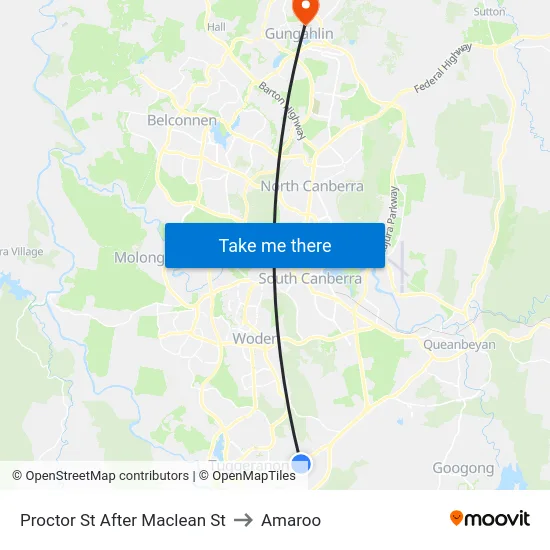 Proctor St After Maclean St to Amaroo map