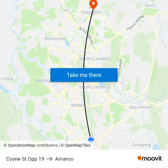 Coyne St Opp 19 to Amaroo map