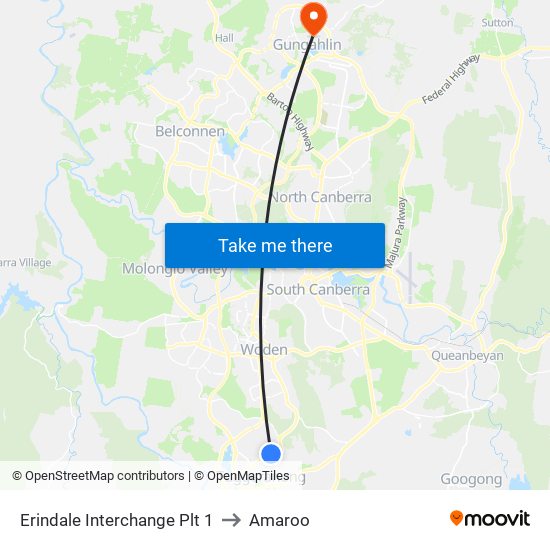 Erindale Interchange Plt 1 to Amaroo map