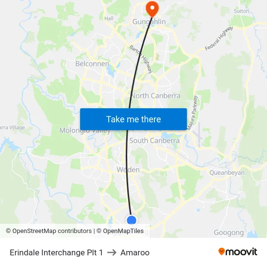 Erindale Interchange Plt 1 to Amaroo map