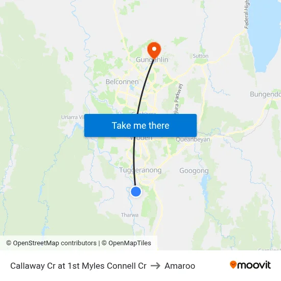Callaway Cr at 1st Myles Connell Cr to Amaroo map