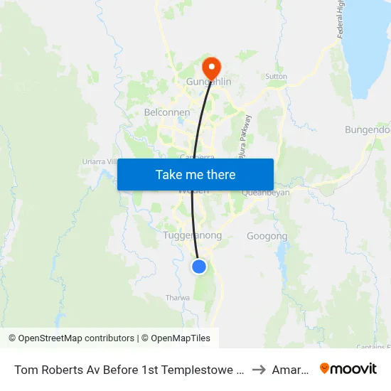 Tom Roberts Av Before 1st Templestowe Av to Amaroo map