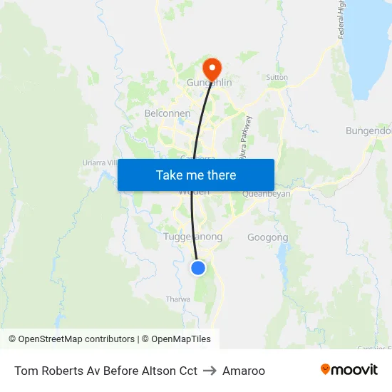 Tom Roberts Av Before Altson Cct to Amaroo map