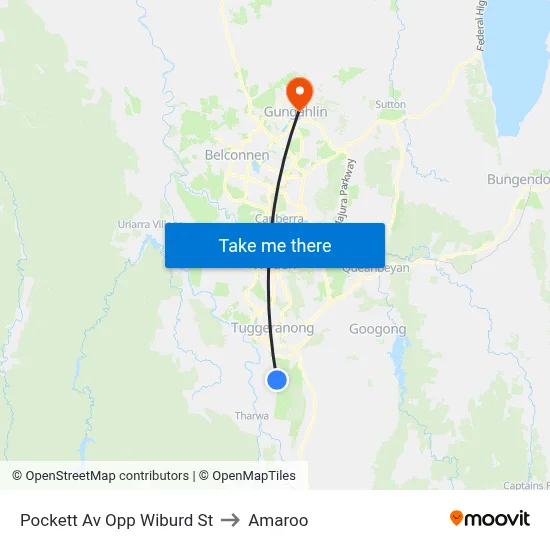 Pockett Av Opp Wiburd St to Amaroo map