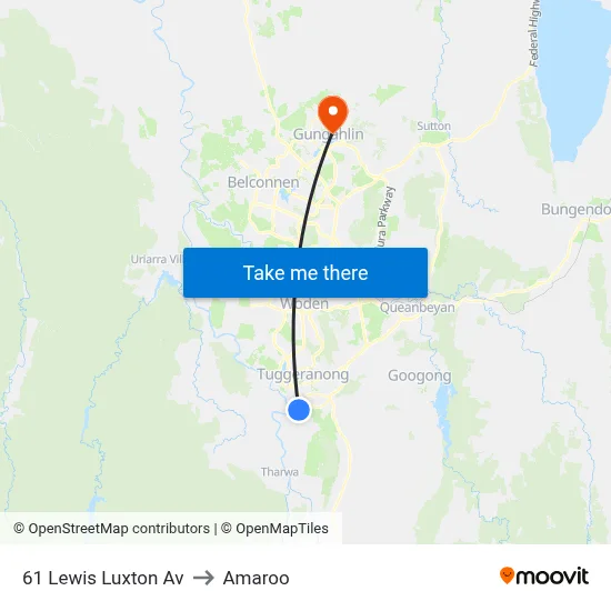 61 Lewis Luxton Av to Amaroo map