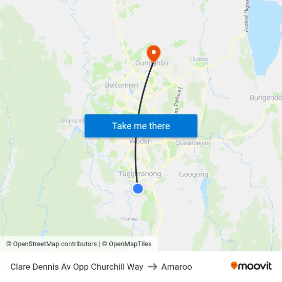 Clare Dennis Av Opp Churchill Way to Amaroo map