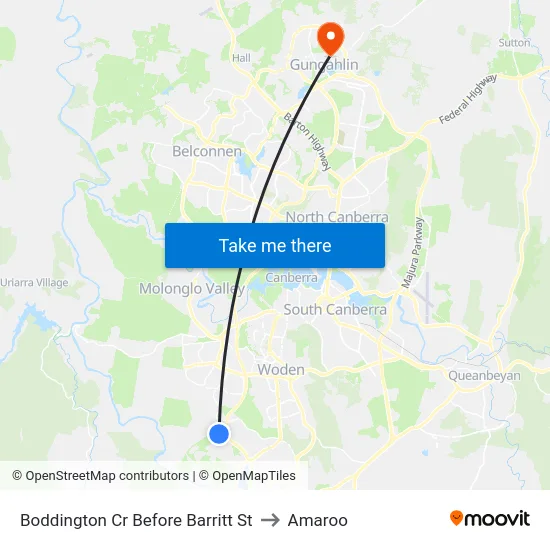 Boddington Cr Before Barritt St to Amaroo map