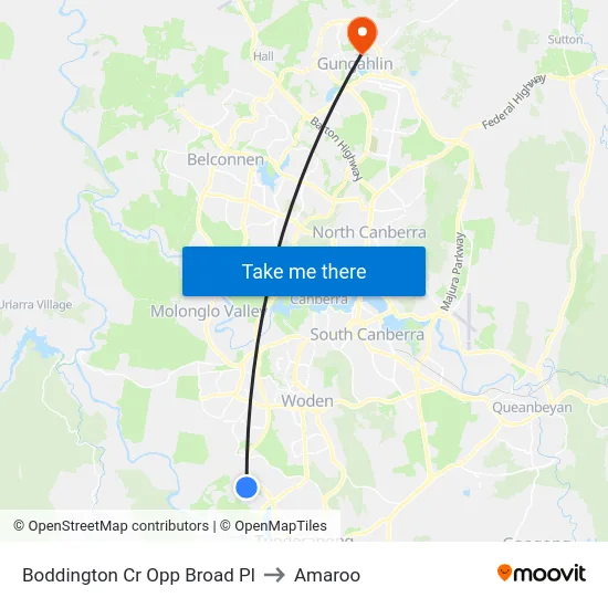 Boddington Cr Opp Broad Pl to Amaroo map