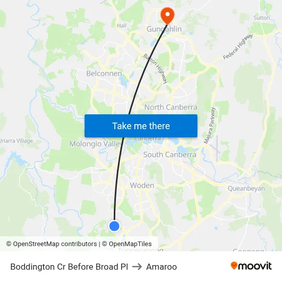 Boddington Cr Before Broad Pl to Amaroo map
