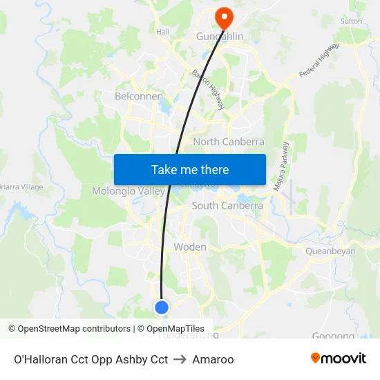 O'Halloran Cct Opp Ashby Cct to Amaroo map