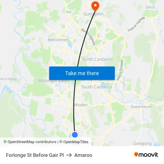 Forlonge St Before Gair Pl to Amaroo map