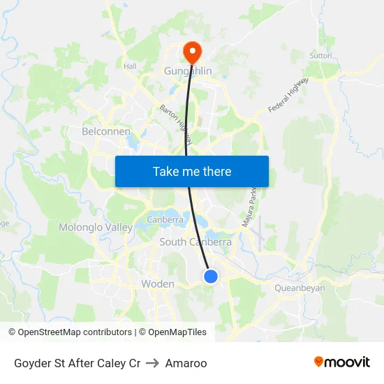Goyder St After Caley Cr to Amaroo map
