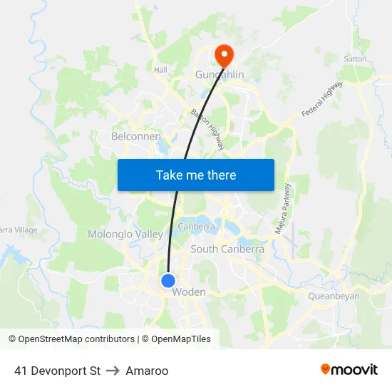 41 Devonport St to Amaroo map