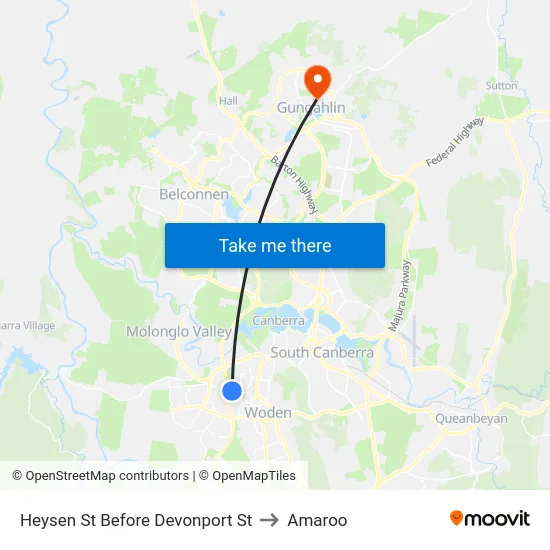 Heysen St Before Devonport St to Amaroo map